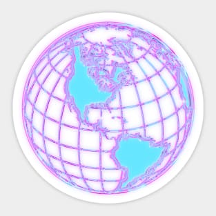 Chrome Globe Sticker